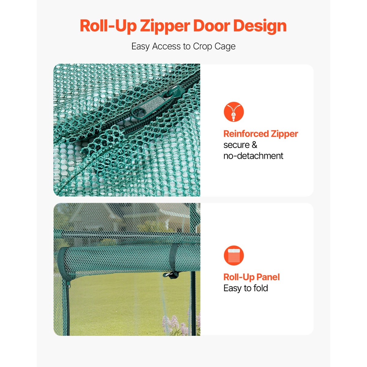 VEVOR Crop Cage, 1,8 x 0,91 x 1,5 m Σκηνή φυτοπροστασίας με πόρτα με φερμουάρ, ανθεκτικό στον άνεμο ψηλό κλωβό καλλιέργειας, εύκολο στην εγκατάσταση, υπερυψωμένο υπαίθριο κάλυμμα κρεβατιού με πλαίσιο, φυτικό δίχτυ για γκαζόν βεράντας κήπου