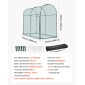 VEVOR Crop Cage, 1,8 x 0,91 x 1,5 m Σκηνή φυτοπροστασίας με πόρτα με φερμουάρ, ανθεκτικό στον άνεμο ψηλό κλωβό καλλιέργειας, εύκολο στην εγκατάσταση, υπερυψωμένο υπαίθριο κάλυμμα κρεβατιού με πλαίσιο, φυτικό δίχτυ για γκαζόν βεράντας κήπου