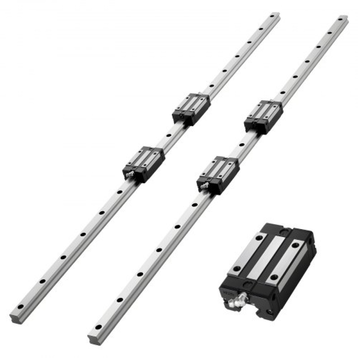 VEVOR Linear Rail Guide Kit, HGR20, 2Pcs 1000 mm (39,4 ιντσών) Γραμμικές ράγες κίνησης και 4 τεμ.