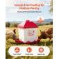 VEVOR 19L Automatic Chicken Waterter, 6 Ports Water, Automatic-Fill Water Cup, Automatic Gravity Waterer with Conveible Handled Sealed Lastic Ring, Αδιάβροχο υλικό PP, No Waste Design, για κοτόπουλο