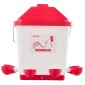 VEVOR 19L Automatic Chicken Waterter, 6 Ports Water, Automatic-Fill Water Cup, Automatic Gravity Waterer with Conveible Handled Sealed Lastic Ring, Αδιάβροχο υλικό PP, No Waste Design, για κοτόπουλο
