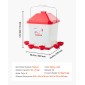 VEVOR 19L Automatic Chicken Waterter, 6 Ports Water, Automatic-Fill Water Cup, Automatic Gravity Waterer with Conveible Handled Sealed Lastic Ring, Αδιάβροχο υλικό PP, No Waste Design, για κοτόπουλο