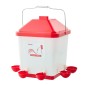VEVOR 19L Automatic Chicken Waterter, 6 Ports Water, Automatic-Fill Water Cup, Automatic Gravity Waterer with Conveible Handled Sealed Lastic Ring, Αδιάβροχο υλικό PP, No Waste Design, για κοτόπουλο