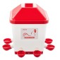 VEVOR 19L Automatic Chicken Waterter, 6 Ports Water, Automatic-Fill Water Cup, Automatic Gravity Waterer with Conveible Handled Sealed Lastic Ring, Αδιάβροχο υλικό PP, No Waste Design, για κοτόπουλο
