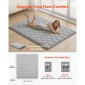 VEVOR Japanese Tatami Mat, Queen Size Πτυσσόμενο Γιαπωνέζικο Στρώμα Τατάμι, Στρώμα Futon με Αποθηκευτική Τσάντα & Στερέωμα, Πατάκι δαπέδου 9 στρώσεων για ύπνο, κοιτώνα, διαλογισμός, γιόγκα, 2032 x 1524 x 63,5 mm, γκρι