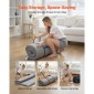 VEVOR Japanese Tatami Mat, Queen Size Πτυσσόμενο Γιαπωνέζικο Στρώμα Τατάμι, Στρώμα Futon με Αποθηκευτική Τσάντα & Στερέωμα, Πατάκι δαπέδου 9 στρώσεων για ύπνο, κοιτώνα, διαλογισμός, γιόγκα, 2032 x 1524 x 63,5 mm, γκρι