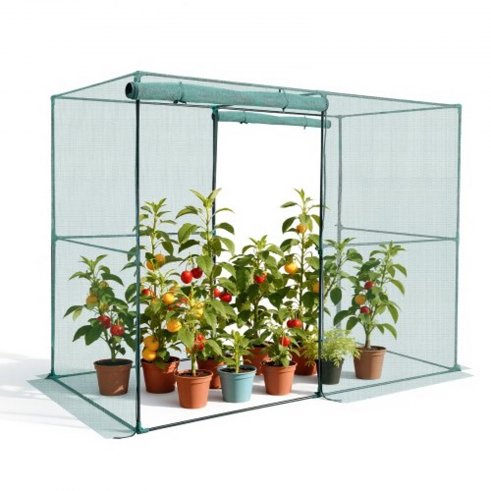 VEVOR Crop Cage, 2,39 x 1,2 x 1,8 m Σκηνή φυτοπροστασίας με πόρτα με φερμουάρ, ψηλό κλουβί καλλιέργειας ανθεκτικό στον άνεμο, εύκολο στην εγκατάσταση, υπαίθριο υπερυψωμένο κάλυμμα κρεβατιού, δίχτυ ντομάτας για γκαζόν βεράντας κήπου