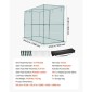 VEVOR Crop Cage, 2,39 x 1,2 x 1,8 m Σκηνή φυτοπροστασίας με πόρτα με φερμουάρ, ψηλό κλουβί καλλιέργειας ανθεκτικό στον άνεμο, εύκολο στην εγκατάσταση, υπαίθριο υπερυψωμένο κάλυμμα κρεβατιού, δίχτυ ντομάτας για γκαζόν βεράντας κήπου