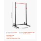 VEVOR Power Cage Squat Rack, Πολυλειτουργικός Εξοπλισμός Τύπου Πάγκου Power Rack με ρυθμιζόμενους γάντζους J 28 επιπέδων, Γυμναστήριο γυμναστικής προπόνησης στο σπίτι για σκουότ με μπάρα, έλξη, άρση βαρών