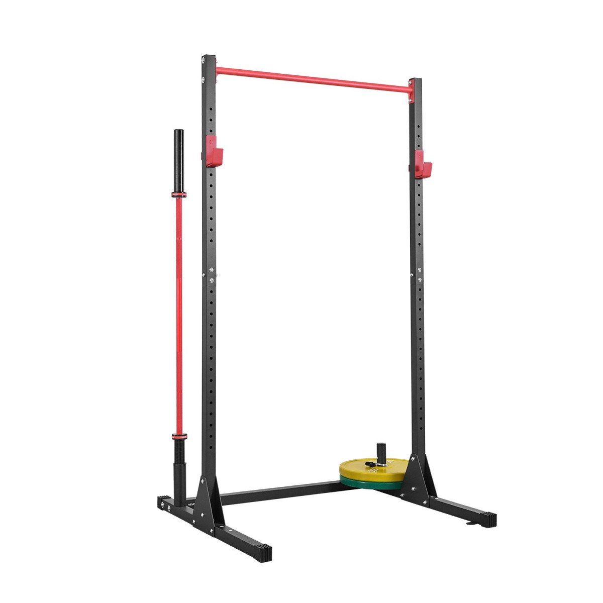 VEVOR Power Cage Squat Rack, Πολυλειτουργικός Εξοπλισμός Τύπου Πάγκου Power Rack με ρυθμιζόμενους γάντζους J 28 επιπέδων, Γυμναστήριο γυμναστικής προπόνησης στο σπίτι για σκουότ με μπάρα, έλξη, άρση βαρών