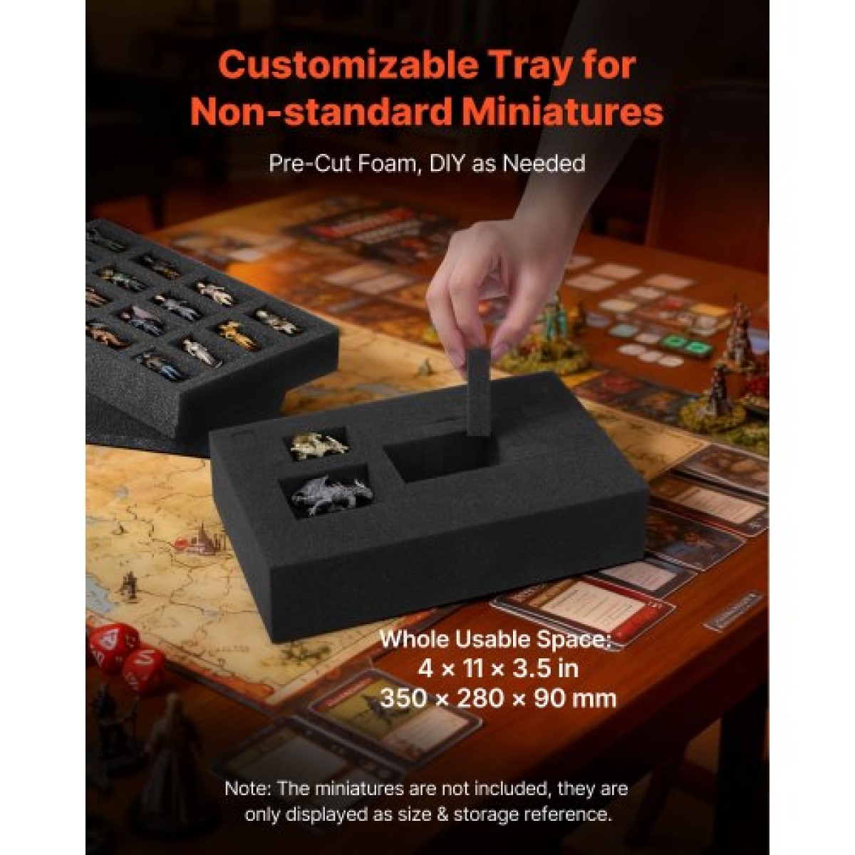 Τσάντα με φιγούρες μεταφοράς VEVOR Miniature Storage, Ταιριάζει σε 58 Mini Infantry, Miniature Bag Transport with Handle & ρυθμιζόμενο ιμάντα ώμου, 3 στρώσεις αφρού για μεγάλη χωρητικότητα αποθήκευσης (Δεν περιλαμβάνονται τα Mini)