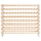 VEVOR 96 Bottle Stackable Modular Wine Rack, 8-Tered Bottle Wine Shop, Μασίφ ξύλινο πάτωμα ανεξάρτητο ράφι αποθήκευσης κρασιού για μπουκάλια Pinot Noir, Για κουζίνα, κελάρι και μπαρ, φυσικό