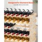 VEVOR 96 Bottle Stackable Modular Wine Rack, 8-Tered Bottle Wine Shop, Μασίφ ξύλινο πάτωμα ανεξάρτητο ράφι αποθήκευσης κρασιού για μπουκάλια Pinot Noir, Για κουζίνα, κελάρι και μπαρ, φυσικό