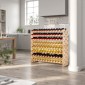 VEVOR 96 Bottle Stackable Modular Wine Rack, 8-Tered Bottle Wine Shop, Μασίφ ξύλινο πάτωμα ανεξάρτητο ράφι αποθήκευσης κρασιού για μπουκάλια Pinot Noir, Για κουζίνα, κελάρι και μπαρ, φυσικό