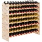 VEVOR 96 Bottle Stackable Modular Wine Rack, 8-Tered Bottle Wine Shop, Μασίφ ξύλινο πάτωμα ανεξάρτητο ράφι αποθήκευσης κρασιού για μπουκάλια Pinot Noir, Για κουζίνα, κελάρι και μπαρ, φυσικό