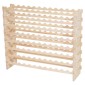 VEVOR 96 Bottle Stackable Modular Wine Rack, 8-Tered Bottle Wine Shop, Μασίφ ξύλινο πάτωμα ανεξάρτητο ράφι αποθήκευσης κρασιού για μπουκάλια Pinot Noir, Για κουζίνα, κελάρι και μπαρ, φυσικό