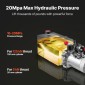 VEVOR 7 L Hydraulic Power Unit, Single Acting Dump Trailer Pump, 22 MPa Max Relief Pressure & 3,4 L/min Rate, DC 12V Hydraulic Pump with Metal Reservoir for Dump Trailer Car Lifting