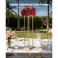 VEVOR Wedding Flower Stand, 10PCS 31,5 ιντσών Stand λουλουδιών, Floral Stand με μεταλλικό laminate, Κυλινδρικό κυβικό Floral ράφι για γάμο, πάρτι, γενέθλια, σπίτι, γαλλικά χρυσά stand