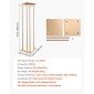 VEVOR Wedding Flower Stand, 10PCS 31,5 ιντσών Stand λουλουδιών, Floral Stand με μεταλλικό laminate, Κυλινδρικό κυβικό Floral ράφι για γάμο, πάρτι, γενέθλια, σπίτι, γαλλικά χρυσά stand