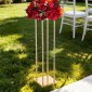 VEVOR Wedding Flower Stand, 10PCS 31,5 ιντσών Stand λουλουδιών, Floral Stand με μεταλλικό laminate, Κυλινδρικό κυβικό Floral ράφι για γάμο, πάρτι, γενέθλια, σπίτι, γαλλικά χρυσά stand
