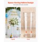 Βάση λουλουδιών VEVOR Wedding, 3 ΤΕΜ 60/75/90cm Στρογγυλή πλίνθο κυλίνδρου, Διαφανές βάθρο με διαφανές ακρυλικό καπάκι, κυλινδρικό βάθρο για γάμο, πάρτι, γενέθλια, διακόσμηση τέχνης