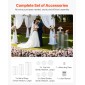 Βάση λουλουδιών VEVOR Wedding, 3 ΤΕΜ 60/75/90cm Στρογγυλή πλίνθο κυλίνδρου, Διαφανές βάθρο με διαφανές ακρυλικό καπάκι, κυλινδρικό βάθρο για γάμο, πάρτι, γενέθλια, διακόσμηση τέχνης