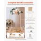 VEVOR Wedding Flower Stand, 10PCS 23,62 ιντσών Stand λουλουδιών, Floral stands με μεταλλικό laminate, ορθογώνια φλοράλ επίστρωση για γάμο, πάρτι, γενέθλια, σπίτι, γαλλικά χρυσά stand