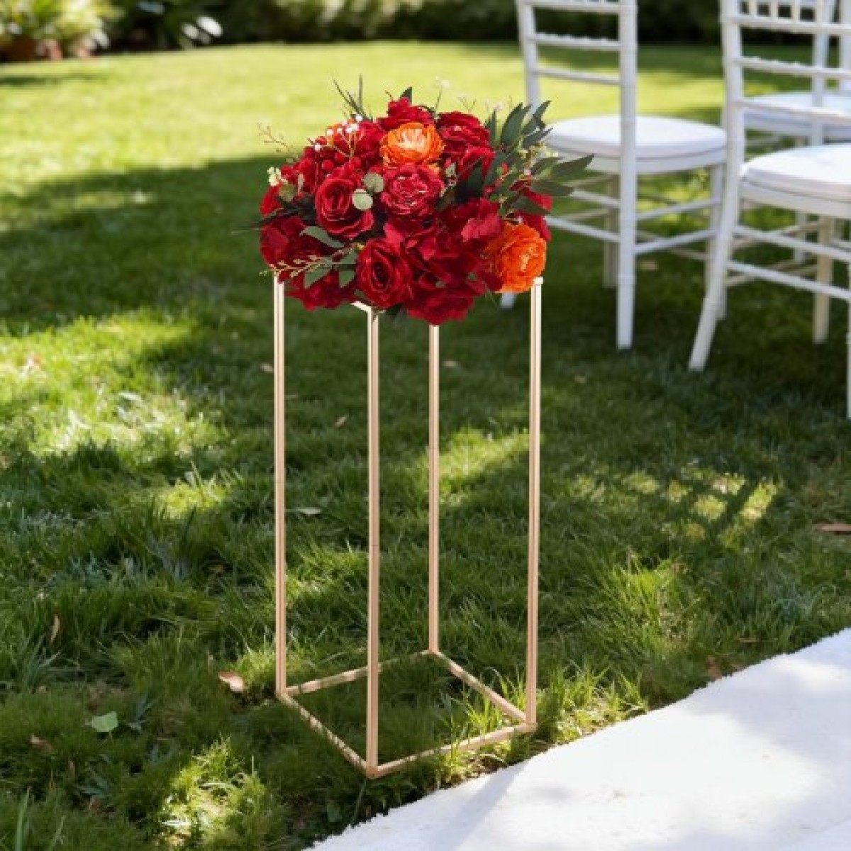 VEVOR Wedding Flower Stand, 10PCS 23,62 ιντσών Stand λουλουδιών, Floral stands με μεταλλικό laminate, ορθογώνια φλοράλ επίστρωση για γάμο, πάρτι, γενέθλια, σπίτι, γαλλικά χρυσά stand