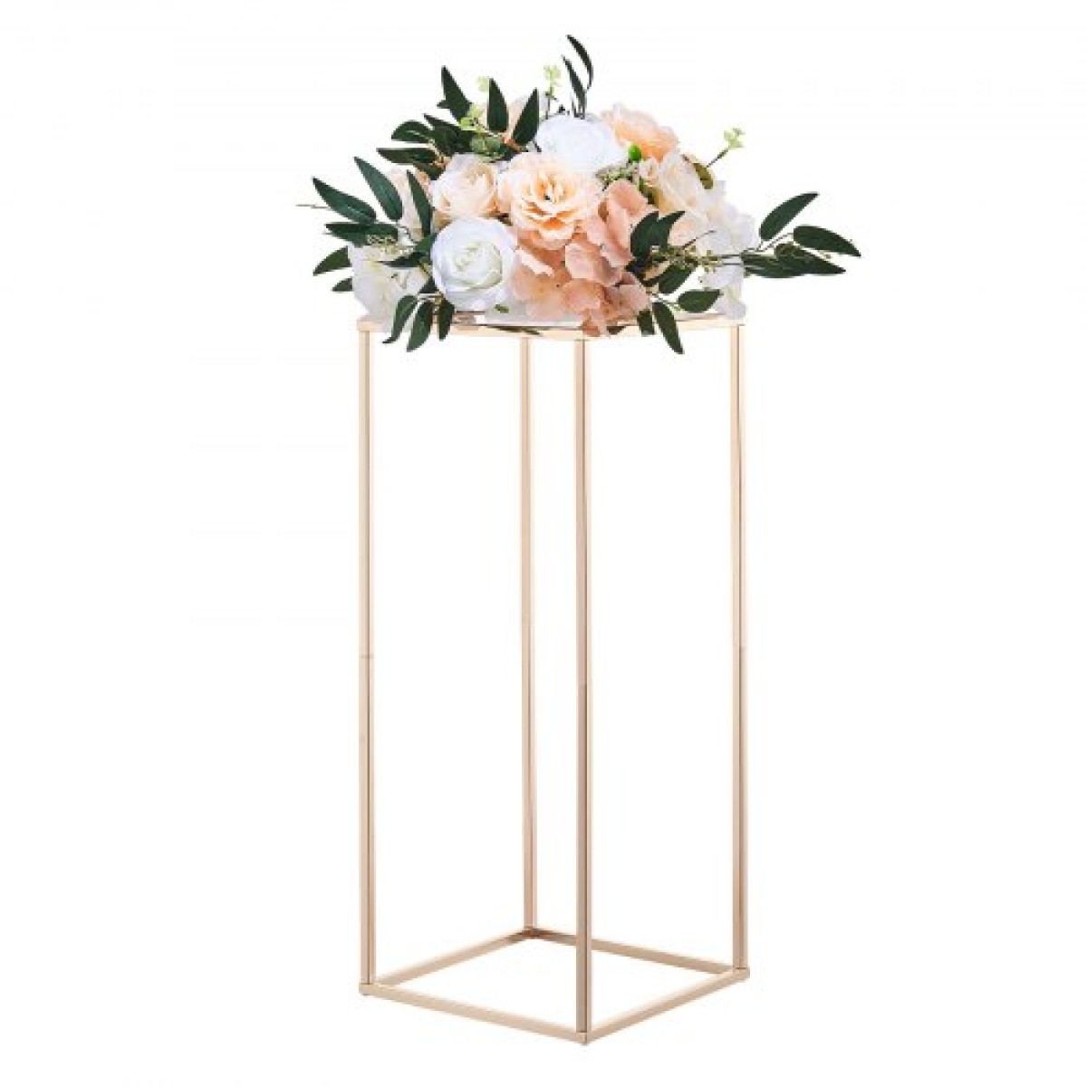 VEVOR Wedding Flower Stand, 10PCS 23,62 ιντσών Stand λουλουδιών, Floral stands με μεταλλικό laminate, ορθογώνια φλοράλ επίστρωση για γάμο, πάρτι, γενέθλια, σπίτι, γαλλικά χρυσά stand