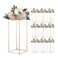 VEVOR Wedding Flower Stand, 10PCS 23,62 ιντσών Stand λουλουδιών, Floral stands με μεταλλικό laminate, ορθογώνια φλοράλ επίστρωση για γάμο, πάρτι, γενέθλια, σπίτι, γαλλικά χρυσά stand