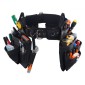 VEVOR Tool Belt, 18 Pockets Professional Tool Pouch for Men, Heavy Duty Adjustable Utility Belt Αποσπώμενη τσάντα εργασίας για Ηλεκτρολόγο, Ξυλουργό, Κατασκευές, Οργάνωση ποδιάς εργασίας, Ρυθμίζει 80-131 cm