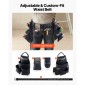 VEVOR Tool Belt, 18 Pockets Professional Tool Pouch for Men, Heavy Duty Adjustable Utility Belt Αποσπώμενη τσάντα εργασίας για Ηλεκτρολόγο, Ξυλουργό, Κατασκευές, Οργάνωση ποδιάς εργασίας, Ρυθμίζει 80-131 cm