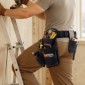 VEVOR Tool Belt, 18 Pockets Professional Tool Pouch for Men, Heavy Duty Adjustable Utility Belt Αποσπώμενη τσάντα εργασίας για Ηλεκτρολόγο, Ξυλουργό, Κατασκευές, Οργάνωση ποδιάς εργασίας, Ρυθμίζει 80-131 cm