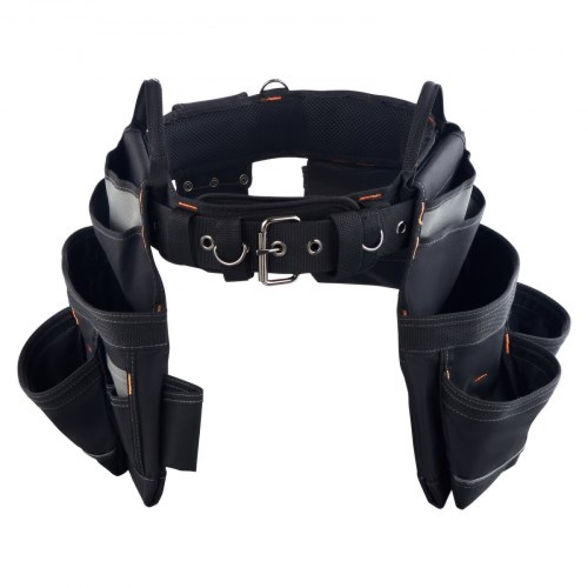 VEVOR Tool Belt, 18 Pockets Professional Tool Pouch for Men, Heavy Duty Adjustable Utility Belt Αποσπώμενη τσάντα εργασίας για Ηλεκτρολόγο, Ξυλουργό, Κατασκευές, Οργάνωση ποδιάς εργασίας, Ρυθμίζει 80-131 cm