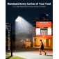 VEVOR 12000W Solar Street Light Outdoor, 900000LM, Επαγγελματικός Χώρος Στάθμευσης Light Dusk to Dawn, LED Flood Security Lamp με αισθητήρα κίνησης, IP65 αδιάβροχος ευρυγώνιος εξωτερικός φωτισμός, για Driveway Yard