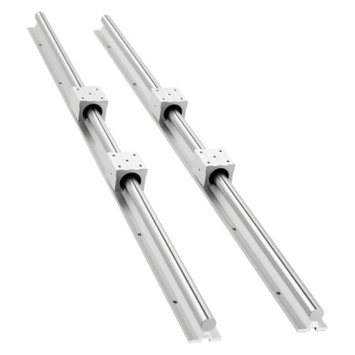 Σετ γραμμικής ράγας VEVOR, SBR25, 2 τεμ. 1200 mm (47,24 ίντσες) Ράγες οδηγών γραμμικής κίνησης και μπλοκ ρουλεμάν 4 τμχ, Πλήρως υποστηριζόμενος άξονας, για κοπή, λείανση, φρέζα, μηχανήματα διάτρησης και άλλα