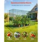 VEVOR Crop Cage, 3,56 x 1,2 x 1,94 m Σκηνή φυτοπροστασίας με πόρτα με φερμουάρ, ψηλό κλουβί καλλιέργειας ανθεκτικό στον άνεμο, εύκολο στην εγκατάσταση, υπαίθριο υπερυψωμένο κάλυμμα κρεβατιού, δίχτυ ντομάτας για γκαζόν βεράντας κήπου
