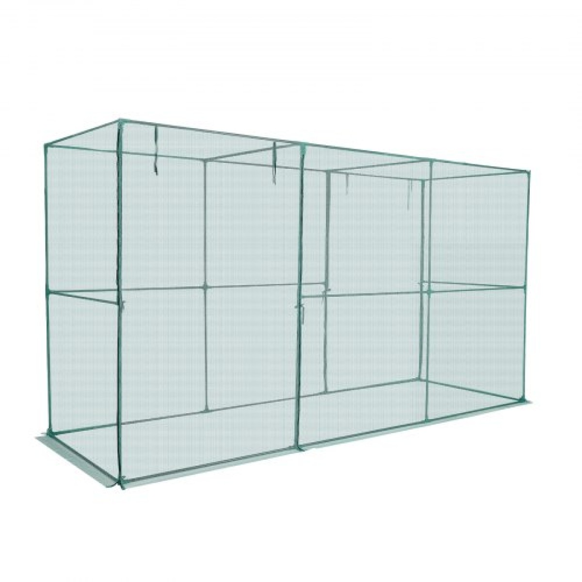 VEVOR Crop Cage, 3,56 x 1,2 x 1,94 m Σκηνή φυτοπροστασίας με πόρτα με φερμουάρ, ψηλό κλουβί καλλιέργειας ανθεκτικό στον άνεμο, εύκολο στην εγκατάσταση, υπαίθριο υπερυψωμένο κάλυμμα κρεβατιού, δίχτυ ντομάτας για γκαζόν βεράντας κήπου