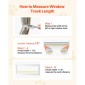 VEVOR Cat Door for Window, Ρυθμιζόμενη στο πλάτος παραθύρου 889-1016 mm, 4 ασφαλείς λειτουργίες κλειδώματος, πλαίσιο αλουμινίου, γυαλί υψηλής διαφάνειας, μαγνητικό κλείσιμο, ανθεκτική στις καιρικές συνθήκες Πόρτα κατοικίδιων ζώων για γάτες, λευκό