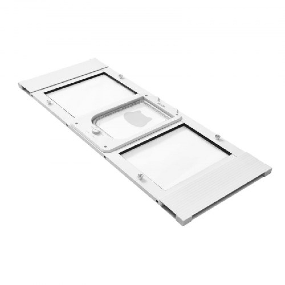 VEVOR Cat Door for Window, Ρυθμιζόμενη στο πλάτος παραθύρου 889-1016 mm, 4 ασφαλείς λειτουργίες κλειδώματος, πλαίσιο αλουμινίου, γυαλί υψηλής διαφάνειας, μαγνητικό κλείσιμο, ανθεκτική στις καιρικές συνθήκες Πόρτα κατοικίδιων ζώων για γάτες, λευκό