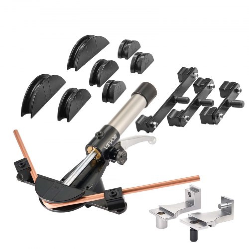 VEVOR Hydraulic Tubing Bender Kit, 6 mm έως 22 mm, Copper Tube Bender, Σετ εργαλείων κάμψης HVAC προς τα εμπρός/πίσω, με 7 μήτρες από κράμα αλουμινίου, για επισκευή αυτοκινήτου ψύξης κλιματιστικών κλιματιστικών HVAC