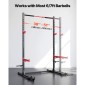 VEVOR Power Cage Rack, Πολυλειτουργικό Squat Rack για γυμναστήριο στο σπίτι, ρυθμιζόμενος σε πλάτος εξοπλισμός προπόνησης δύναμης με 6 μανταλάκια, εξαρτήματα ναρκών ξηράς και ράβδοι ασφαλείας για Squats σε πάγκο.