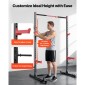 VEVOR Power Cage Rack, Πολυλειτουργικό Squat Rack για γυμναστήριο στο σπίτι, ρυθμιζόμενος σε πλάτος εξοπλισμός προπόνησης δύναμης με 6 μανταλάκια, εξαρτήματα ναρκών ξηράς και ράβδοι ασφαλείας για Squats σε πάγκο.