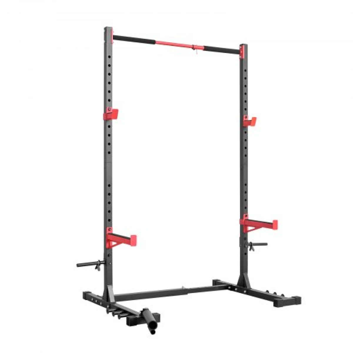 VEVOR Power Cage Rack, Πολυλειτουργικό Squat Rack για γυμναστήριο στο σπίτι, ρυθμιζόμενος σε πλάτος εξοπλισμός προπόνησης δύναμης με 6 μανταλάκια, εξαρτήματα ναρκών ξηράς και ράβδοι ασφαλείας για Squats σε πάγκο.