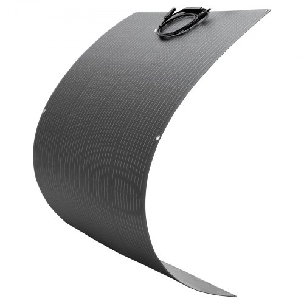 VEVOR Flexible Solar Panel, 200W Semi-Flexible Bendable Monocrystalline Solar Panel, 21.9% Efficiency Mono Off-Grid Charger with MC4 Output, IP67 Waterproof for Marine RV Car Cabin Curved Surfaces