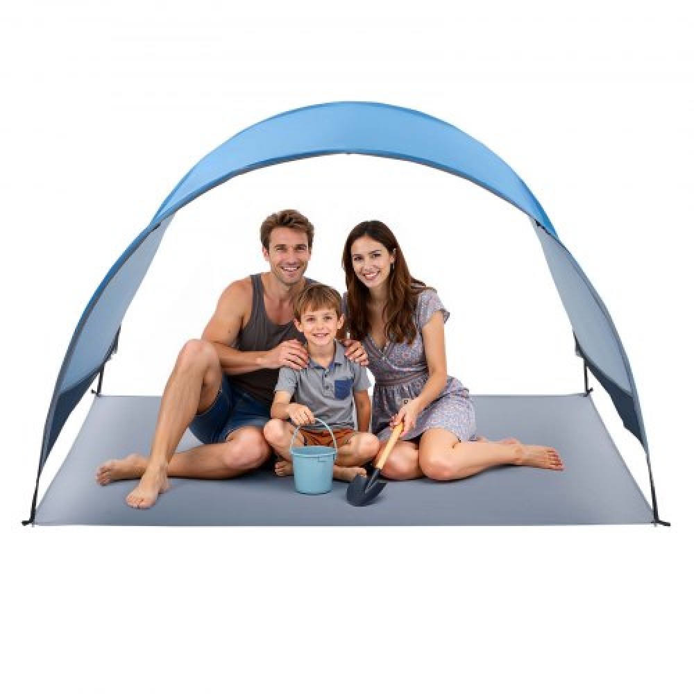 VEVOR Beach Tent Sun Shelter για 3 Άτομα, Προστασία UPF 50+, Φορητό κάλυμμα αντηλιακής σκιάς με τσάντα μεταφοράς & πασσάλων εδάφους, ελαφριά και εύκολη εγκατάσταση ομπρέλα παραλίας για κάμπινγκ ψάρεμα σε υπαίθριο πικνίκ