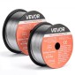 Σύρμα συγκόλλησης VEVOR Flux Core MIG, E71T-11 0,9mm 0,45kg, Σύρμα συγκόλλησης από ήπιο χάλυβα χωρίς αέριο με χαμηλό πιτσίλισμα για συγκόλληση τόξου σε όλες τις θέσεις, αυτοπροστατευμένο για εξωτερική χρήση (Συσκευασία 2 κυλίνδρων)