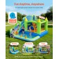 Φουσκωτό σπίτι αναπήδησης VEVOR, 11,3 x 12,3 x 7,0 ft Φουσκωτό Bounce House Νεροτσουλήθρα, Bouncer Castle με αναπηδήσεις στο κάστρο, στεφάνι μπάσκετ, Splash Pool & Water Ring Toss, για 3 έως 4 παιδιά ηλικίας 3 έως 8 ετών