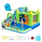 Φουσκωτό σπίτι αναπήδησης VEVOR, 11,3 x 12,3 x 7,0 ft Φουσκωτό Bounce House Νεροτσουλήθρα, Bouncer Castle με αναπηδήσεις στο κάστρο, στεφάνι μπάσκετ, Splash Pool & Water Ring Toss, για 3 έως 4 παιδιά ηλικίας 3 έως 8 ετών