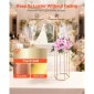 VEVOR Wedding Flower Stand, 10PCS 23,62 ιντσών Στάντ λουλουδιών, Floral Stand με ακρυλικό Laminate, Εξαγωνική κυβική φλοράλ επίστρωση για γάμο, πάρτι, γενέθλια, σπίτι, γαλλικά χρυσά stand